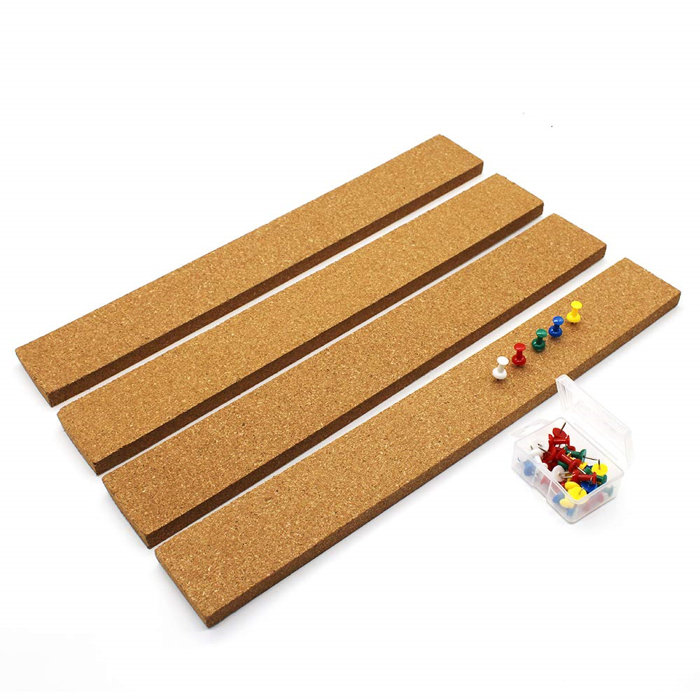 Latitude Run® Cork Strip, Cork Board Bulletin Board Cork Bulletin Bar